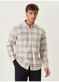 Серая меланжевая мужская рубашка Slim Fit с рубашечным воротником Network