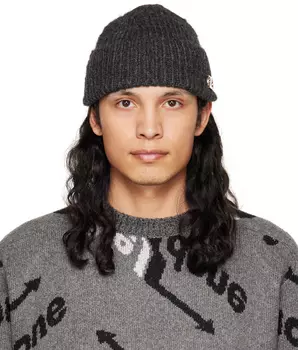 Серая металлическая шапка We11done