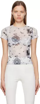 Серая мини-футболка Miaou