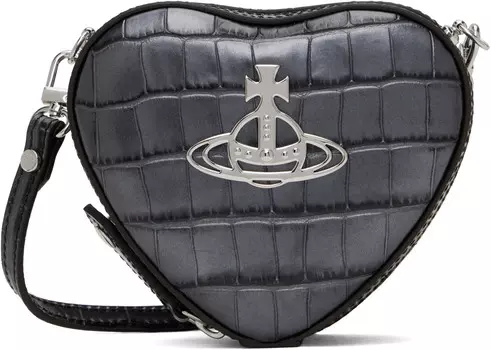 Серая мини-сумка через плечо в форме сердца Vivienne Westwood