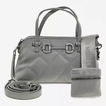 Серая мини-сумка на плечо с пряжкой Steve Madden