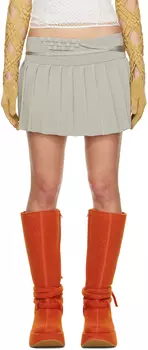 Серая мини-юбка из переплетения Isa Boulder