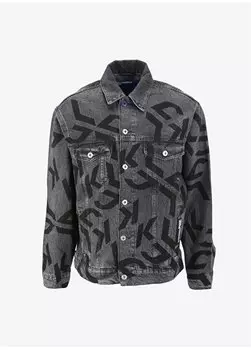 Серая мужская джинсовая куртка 240D1405_KLJ RELAXED DENIM JACKET Karl Lagerfeld Jeans, серый