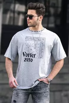 Серая мужская футболка 4964 MADMEXT