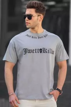 Серая мужская футболка 5204 MADMEXT