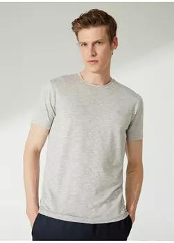 Серая мужская футболка с круглым вырезом Beymen Business