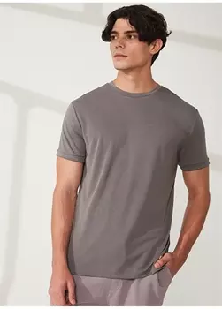 Серая мужская футболка с круглым вырезом Gmg Frenze