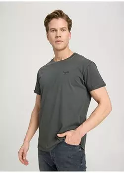 Серая мужская футболка с круглым вырезом W241576ON Футболка с круглым вырезом Wrangler, серый