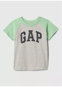 Серая мужская футболка с принтом 886987001-A Gap, серый