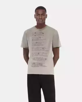 Серая мужская футболка с принтом The Kooples, серый