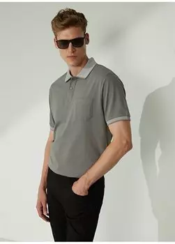 Серая мужская футболка с воротником поло 4A9000000004 Altnyldz Classics, серый