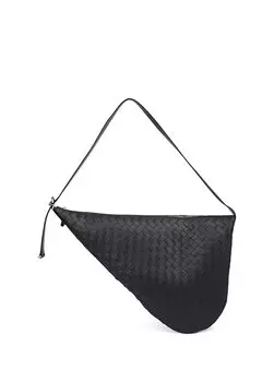 Серая мужская кожаная сумка virgule Bottega Veneta