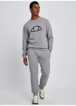 Серая мужская толстовка с круглым вырезом Ellesse