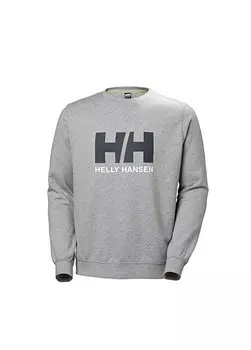 Серая мужская толстовка с логотипом crew Helly Hansen
