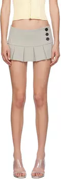 Серая плиссированная мини-юбка GUIZIO