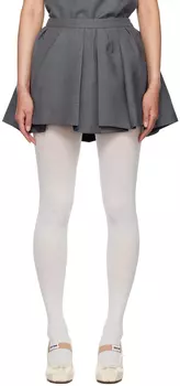 Серая плиссированная мини-юбка SHUSHU/TONG
