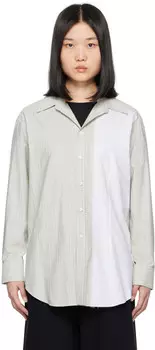 Серая полосатая рубашка MM6 Maison Margiela
