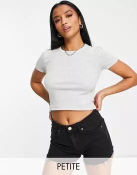 Серая повседневная футболка Topshop Petite