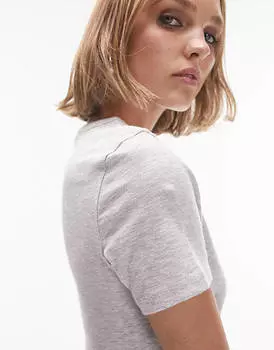 Серая повседневная футболка Topshop Petite