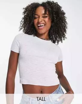 Серая повседневная футболка Topshop Tall