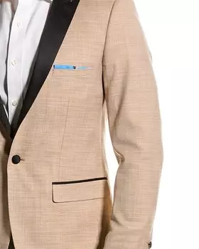 Серая приталенная куртка Grosvenor с пейсли и принтом пейсли Paisley & Gray, коричневый