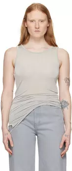 Серая прозрачная майка Amomento