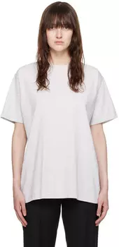 Серая прямая футболка TOTEME