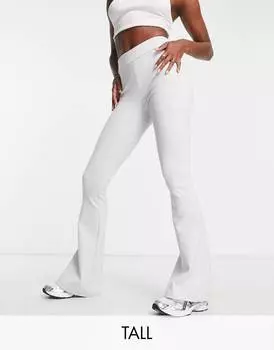 Серая расклешенная футболка премиум-класса из чистого джерси Topshop Tall