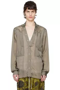 Серая рубашка Hollywood Larry Fogpocket Rick Owens