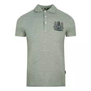 Серая рубашка-поло Aldis с логотипом на груди Aquascutum, серый