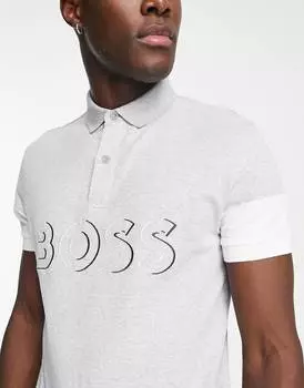 Серая рубашка поло классического кроя BOSS Athleisure Pavel