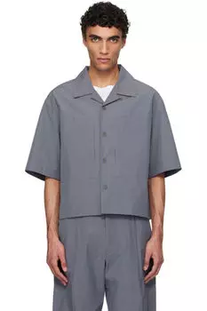 Серая рубашка с карманом AMOMENTO