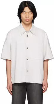 Серая рубашка с карманом Solid Homme