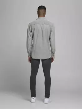 Серая рубашка Sheridan Jack & Jones, серый