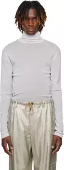 Серая сетчатая водолазка Dries Van Noten