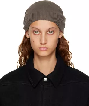 Серая шапка из натуральной шерсти Rick Owens