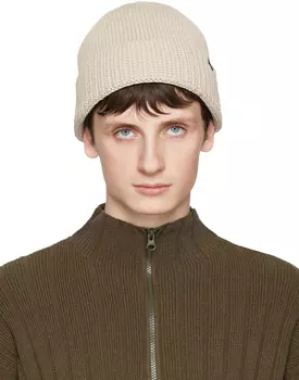 Серая шапка с лентой Stone Island