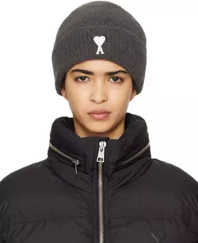 Серая шапочка Ami de Coeur AMI Paris