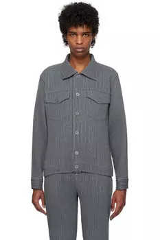 Серая шерстяная легкая куртка HOMME PLISS ISSEY MIYAKE