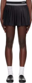 Серая шерстяная плиссированная мини-юбка Abigail Sporty & Rich