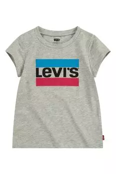 Серая спортивная футболка с логотипом Kids Levi's, серый
