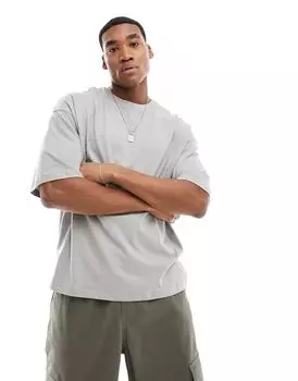 Серая стираная футболка оверсайз ADPT