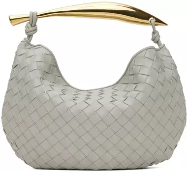 Серая сумка с ручкой сверху (Sardine) Bottega Veneta