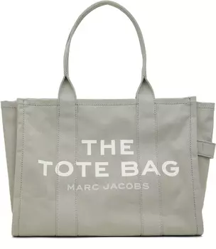 Серая сумка-тоут «The Canvas Large» Marc Jacobs, Wolf grey