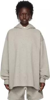 Серая свободная толстовка с капюшоном Essentials