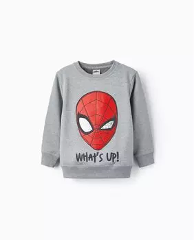 Серая толстовка для мальчика с принтом «Человек-паук» Zippy, серый