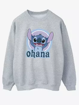 Серая толстовка для взрослых NW2 Disney Lilo & Stitch Ohana Badge George., серый