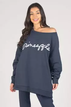 Серая толстовка оверсайз Pineapple, серый