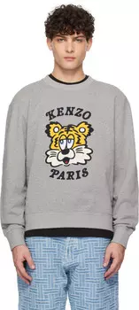 Серая толстовка Paris VERDY Edition с вышивкой Kenzo
