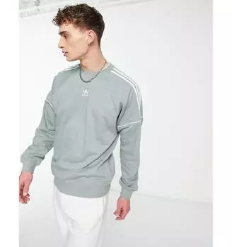 Серая толстовка с 3 полосками и логотипом adidas Originals Rekive